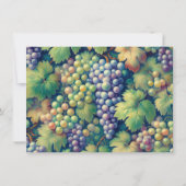 グレープカラフルパターン名個人 ノートカード (裏面)