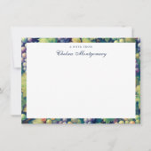 グレープカラフルパターン名個人 ノートカード (正面)