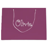 グレープカラーベビーシャワー抱き枕 ラージペーパーバッグ (正面)