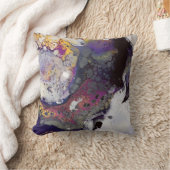 グレープグロー、紫、メイブ、黄、白 クッション (ブランケット)