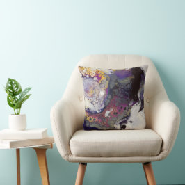 グレープグロー、紫、メイブ、黄、白 クッション