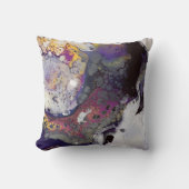 グレープグロー、紫、メイブ、黄、白 クッション (正面)