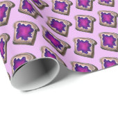 グレープジェリージャムオントーストブレッドブレックファーストフード ラッピングペーパー (ロールコーナー)