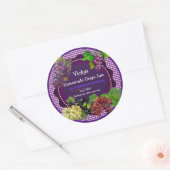 グレープジャムラベルのパーソナライズ ラウンドシール (封筒)