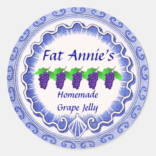 グレープゼリーラベル ラウンドシール (正面)