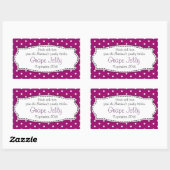 グレープゼリー/ジャム紫色の食品ラベルのシール 長方形シール (シート)