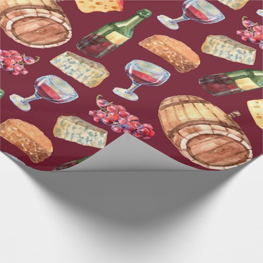 グレープトスカーナイタリアヴィンテージワイタリアンイン ラッピングペーパー (角)