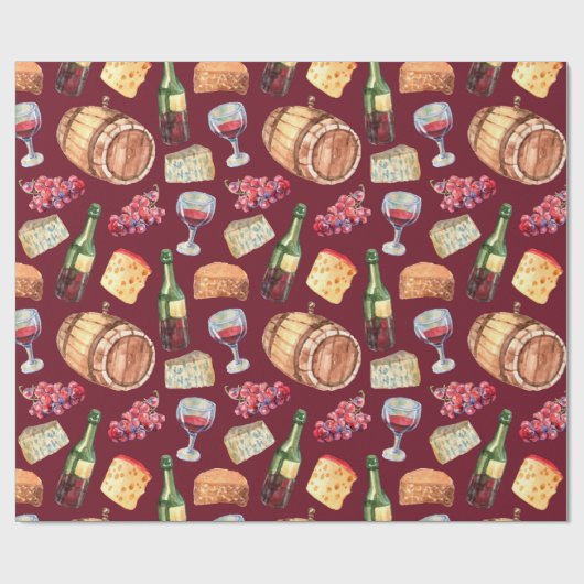 グレープトスカーナイタリアヴィンテージワイタリアンイン ラッピングペーパー (フラット)