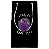 グレープネスのおもしろい達成前向きグレープププンダークBG スモールペーパーバッグ (正面)