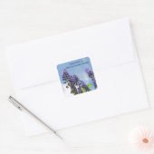 グレープハイアシンス蔵書票～ステッカー スクエアシール (封筒)