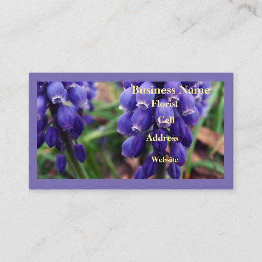 グレープハイアシントフローリスト 名刺 (正面)