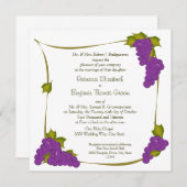 グレープハーベスト結婚ズ 招待状 (正面/裏面)