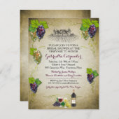 グレープバインヴィネヤードブライダルシャワー 招待状 (正面/裏面)