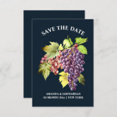 グレープバンチ赤ワイナリー結婚ブドウ園の青 セーブザデート (正面/裏面)