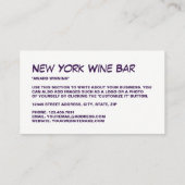 グレープバンチ、ワインバー、ワイナリー 名刺 (裏面)