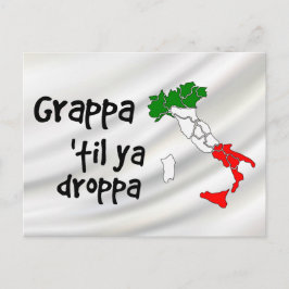 グレープパティルヤドロップパイタリアの地図 ポストカード