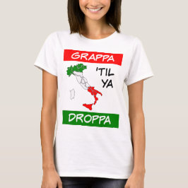 グレープパティルヤドロップパトリコローイタリア国旗の地図 Tシャツ