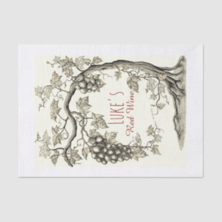 グレープパーソナライズされたバインレッドワインツリー 薄葉紙