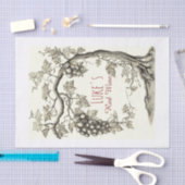 グレープパーソナライズされたバインレッドワインツリー 薄葉紙 (クラフト)