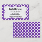 グレープパープル水玉模様 名刺 (正面/裏面)