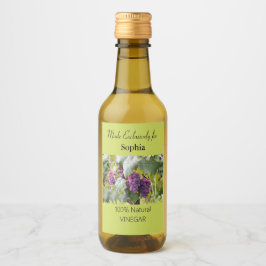 グレープビンパープルおよびグリーン酢ボトルラベル ワインラベル