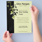 グレープビンワインテイスティングイベントフライヤー チラシ (手)