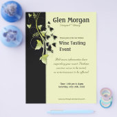 グレープビンワインテイスティングイベントフライヤー チラシ (シングル)