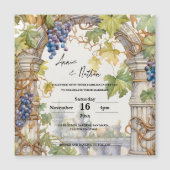 グレープビーヌロマンティックヴィネヤード結婚式招待状 (正面)