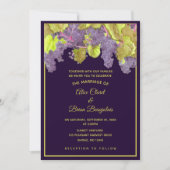 グレープビーヌヴィネヤードパープル結婚式招待状 招待状 (正面)