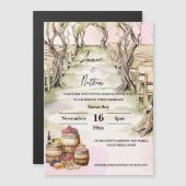 グレープビーヌヴィネヤードロマンチック結婚式招待状 (正面/裏面)