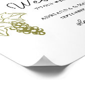 グレープビーネエレガントヤード | イタリ結婚ア徴候 ポスター (角)