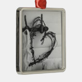 グレープフィンハートクリスマスオーナメント メタルオーナメント (右)