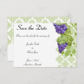 グレープフィン庭園の結婚式日付の保存 セーブザデート (正面/裏面)