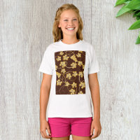 グレープフィン背景女子Tシャツ