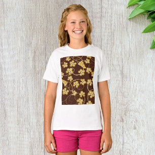 グレープフィン背景女子Tシャツ Tシャツ