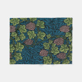 グレープフィン(William Morris著) フリースブランケット (正面(横))