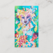 グレープフェアリーファンタジーフローラブルーホワイト 名刺 (裏面)