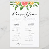 グレープフルーツあなたの財布のブライダルシャワーゲームの内容 (正面)