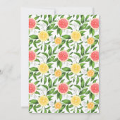 グレープフルーツとオレンジ夏ブライダル昼食会 招待状 (裏面)