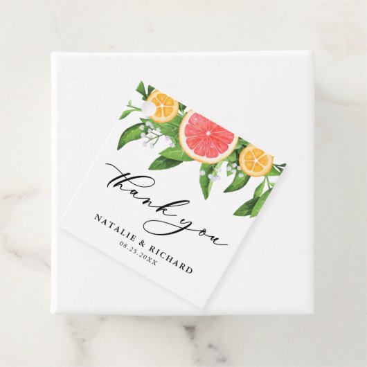 グレープフルーツとオレンジ結婚の夏に感謝 フェイバータグ (インサイチュ)