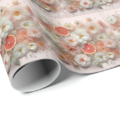 グレープフルーツと花を水中で ラッピングペーパー (ロールコーナー)