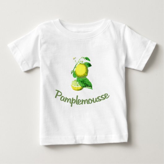 グレープフルーツのためのPamplemousseのフランス語 ベビーTシャツ (正面)