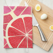 グレープフルーツのヴィンテージの背景 キッチンタオル (四つ折り)