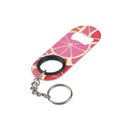 グレープフルーツのヴィンテージの背景 キーホルダー栓抜き (裏面アングル)