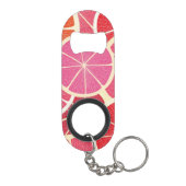 グレープフルーツのヴィンテージの背景 キーホルダー栓抜き (裏面)