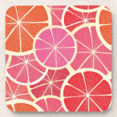 グレープフルーツのヴィンテージの背景 コースター (正面)
