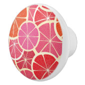 グレープフルーツのヴィンテージの背景 セラミックノブ (右)