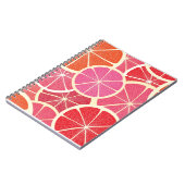 グレープフルーツのヴィンテージの背景 ノートブック (左側)