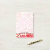 グレープフルーツのヴィンテージの背景 ポストイット (デスク上)