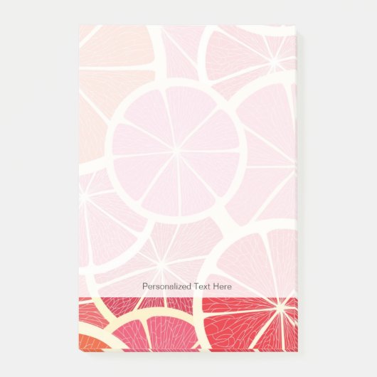 グレープフルーツのヴィンテージの背景 ポストイット (正面)